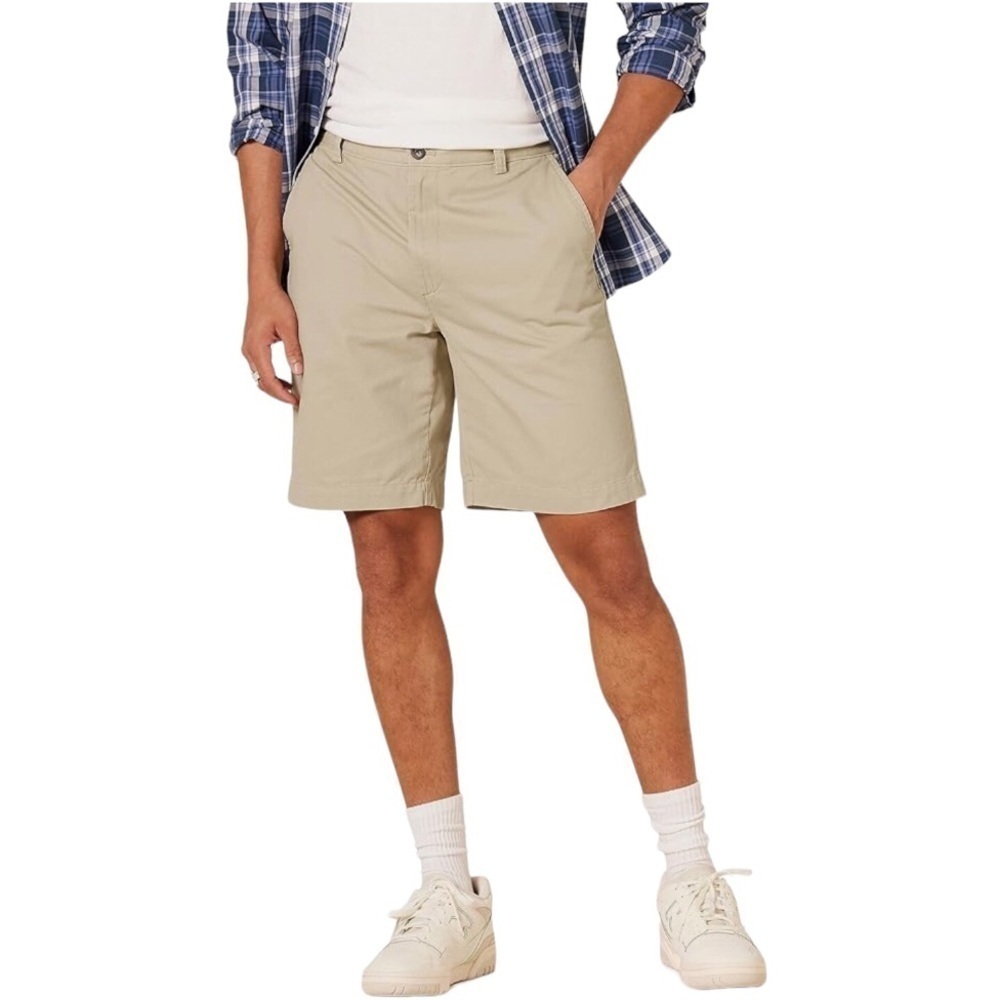 Amazon Essentials NWT Mens Classic Fit Stretch Golf Short Stone W30